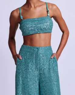 PatBO Sequin Cropped Top (FINAL SALE)- Tops & Bodysuits