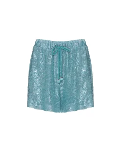 PatBO Sequin Drawstring Shorts (FINAL SALE)- Cover-ups