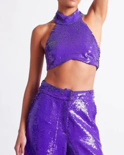 PatBO SEQUIN WIDE LEG PANT (FINAL SALE)- Bottoms
