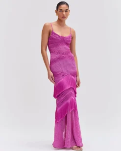 PatBO Sleeveless Fringe Maxi Dress- Dresses & Jumpsuits