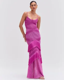 PatBO Sleeveless Fringe Maxi Dress- Dresses & Jumpsuits