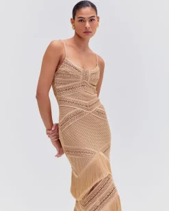 PatBO Sleeveless Fringe Maxi Dress (EXCLUSIVE)- Dresses & Jumpsuits