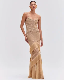 PatBO Sleeveless Fringe Maxi Dress (EXCLUSIVE)- Dresses & Jumpsuits