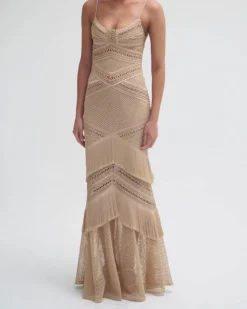 PatBO Sleeveless Fringe Maxi Dress (EXCLUSIVE)- Dresses & Jumpsuits