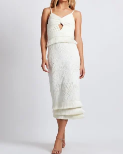 PatBO Sleeveless Lace Midi Dress (FINAL SALE)- Dresses & Jumpsuits