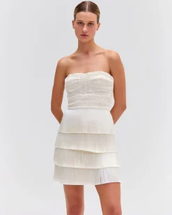 PatBO Strapless Fringe Mini Dress (FINAL SALE)- Dresses & Jumpsuits