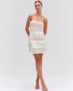 PatBO Strapless Fringe Mini Dress (FINAL SALE)- Dresses & Jumpsuits