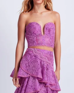 PatBO Strapless Lace Bustier (EXCLUSIVE)- Tops & Bodysuits