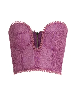 PatBO Strapless Lace Bustier (EXCLUSIVE)- Tops & Bodysuits