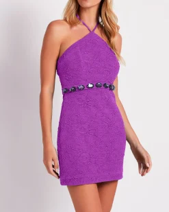 PatBO Stretch Jacquard Beaded Mini- Dresses & Jumpsuits