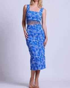 PatBO Stretch Jacquard Beaded Top- Tops & Bodysuits