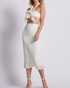 PatBO Stretch Midi Skirt (FINAL SALE)- Matching Sets|Bottoms
