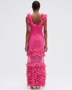 PatBO Stretch Tulle Maxi Dress- Dresses & Jumpsuits