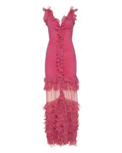 PatBO Stretch Tulle Maxi Dress- Dresses & Jumpsuits