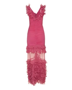 PatBO Stretch Tulle Maxi Dress- Dresses & Jumpsuits