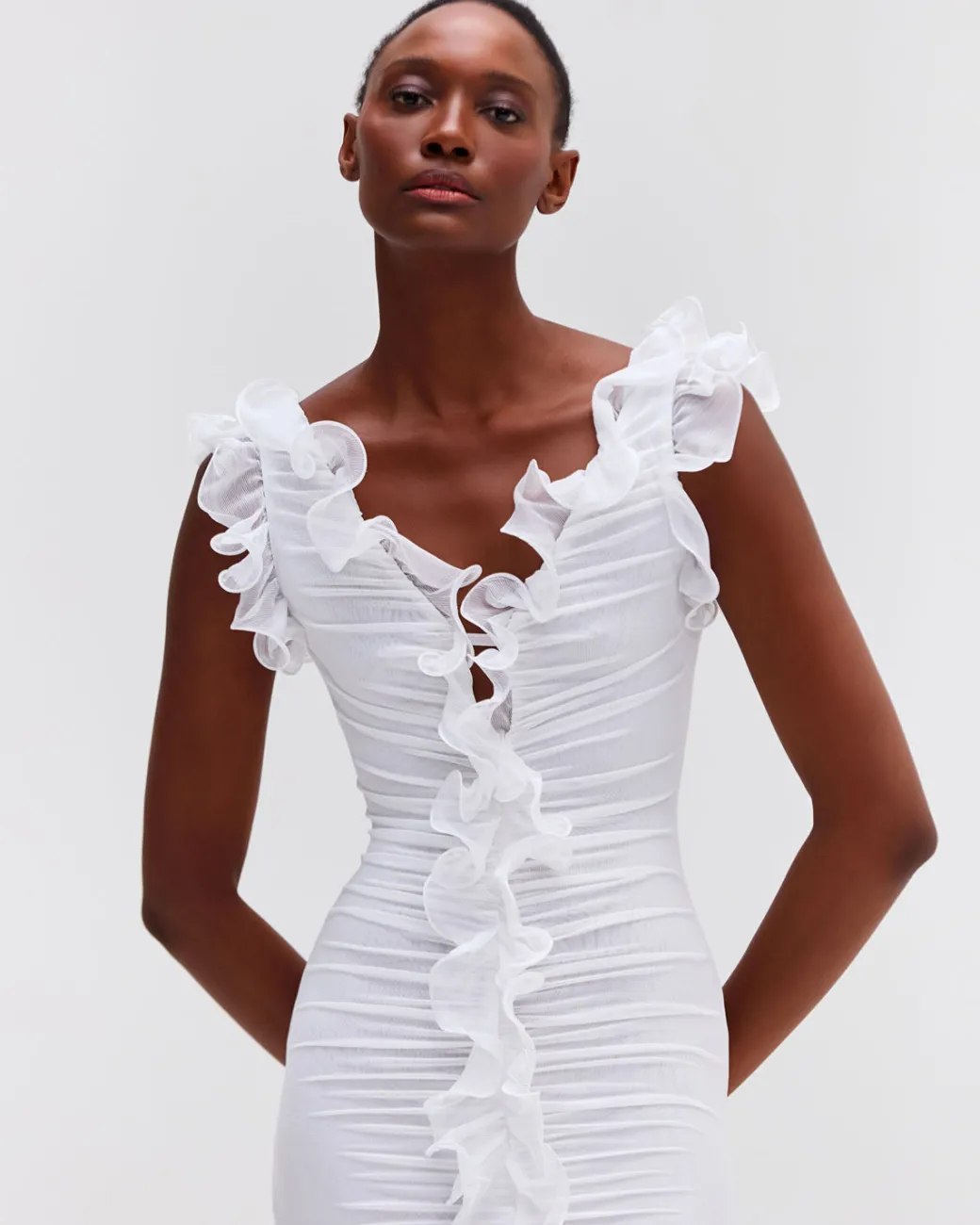 PatBO Stretch Tulle Maxi Dress (RUNWAY)- Dresses & Jumpsuits