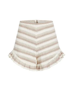 PatBO Striped Crochet Short (FINAL SALE)- Bottoms