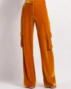 PatBO Velvet Cargo Pants (FINAL SALE)- Bottoms