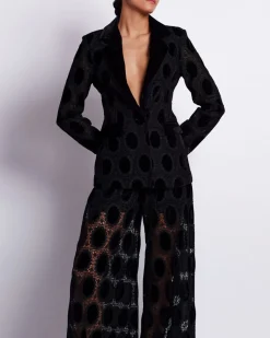 PatBO VELVET LACE BLAZER- Jackets