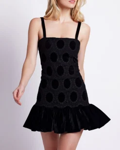 PatBO VELVET LACE SLEEVELESS MINI DRESS- Dresses & Jumpsuits