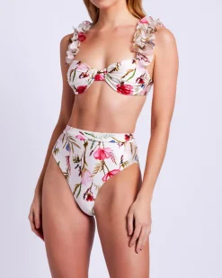 PatBO Viera Flutter Sleeve Bikini Top (FINAL SALE)- Bikinis