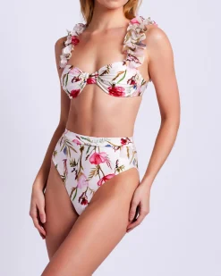 PatBO Viera Flutter Sleeve Bikini Top (FINAL SALE)- Bikinis