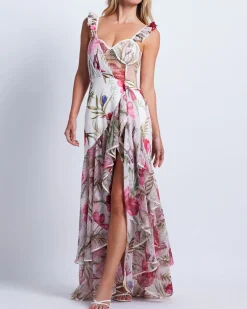 PatBO Viera Lace Bustier Maxi Dress (FINAL SALE)- Dresses & Jumpsuits