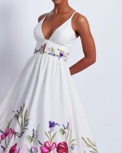 PatBO Viera V-Neck Midi Dress (FINAL SALE)- Dresses & Jumpsuits