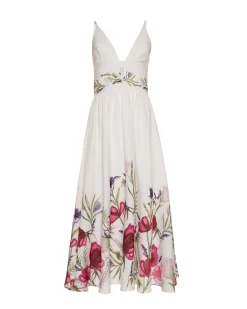 PatBO Viera V-Neck Midi Dress (FINAL SALE)- Dresses & Jumpsuits