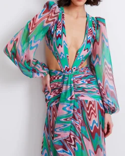 PatBO Wave Cut-Out Bodysuit (FINAL SALE)- One Pieces