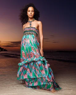 PatBO Wave Hand-Beaded Gown (EXCLUSIVE) (FINAL SALE)- Dresses & Jumpsuits