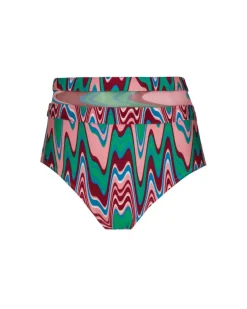 PatBO Wave Printed Mesh Bikini Bottom (FINAL SALE)- Bikinis