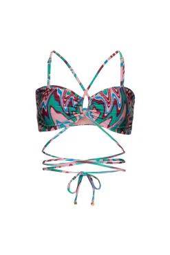 PatBO Wave Tie Wrap Bikini Top (FINAL SALE)- Bikinis