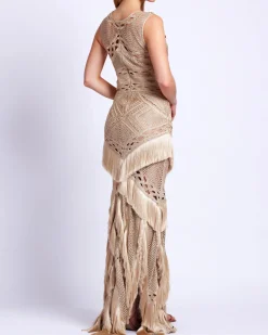 PatBO Woven Fringe Maxi Dress (EXCLUSIVE)- Dresses & Jumpsuits