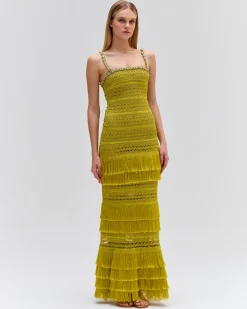 PatBO Woven Fringe Maxi Dress (FINAL SALE)- Dresses & Jumpsuits