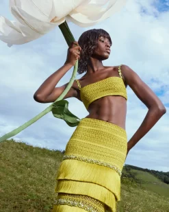PatBO Woven Fringe Midi Skirt (FINAL SALE)- Matching Sets|Bottoms