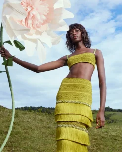 PatBO Woven Fringe Midi Skirt (FINAL SALE)- Matching Sets|Bottoms