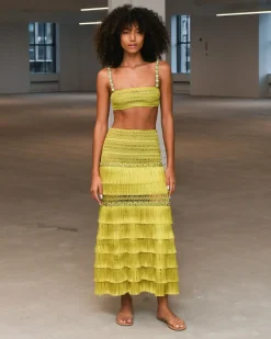 PatBO Woven Fringe Midi Skirt (FINAL SALE)- Matching Sets|Bottoms